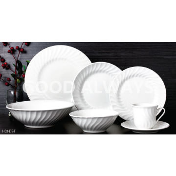 Porcelain embossed tableware set